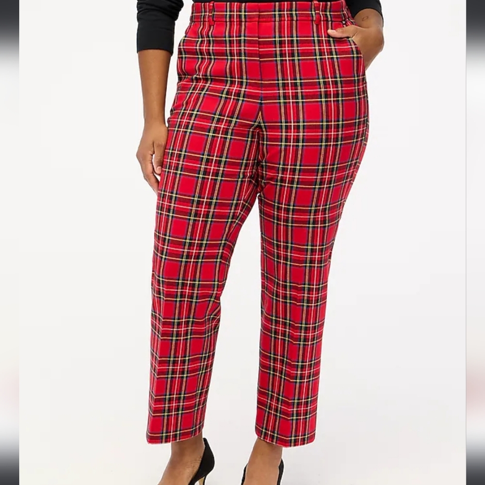 Old Navy Skinny Pixie Pants, Red Tartan Plaid
